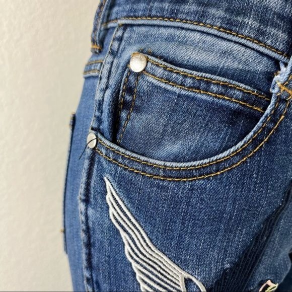 stella mccartney Swallow Embroidered Skinny Jeans Blue - Picture 5 of 15